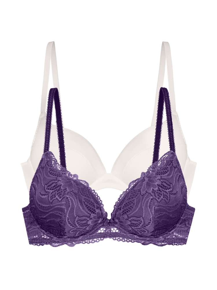 2 PACK ANGIE PUSH UP PLUNGE BRA