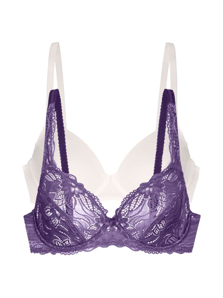 2 PACK ANGIE FULL COVERAGE BRA