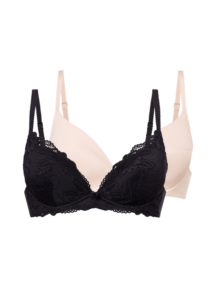 2 PACK ANGIE PUSH UP PLUNGE BRA