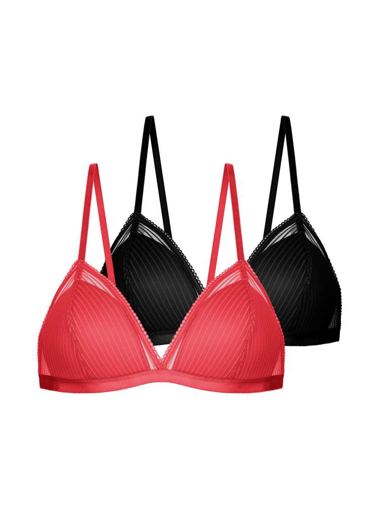 2 PACK LAMINA PADDED BRALETTE