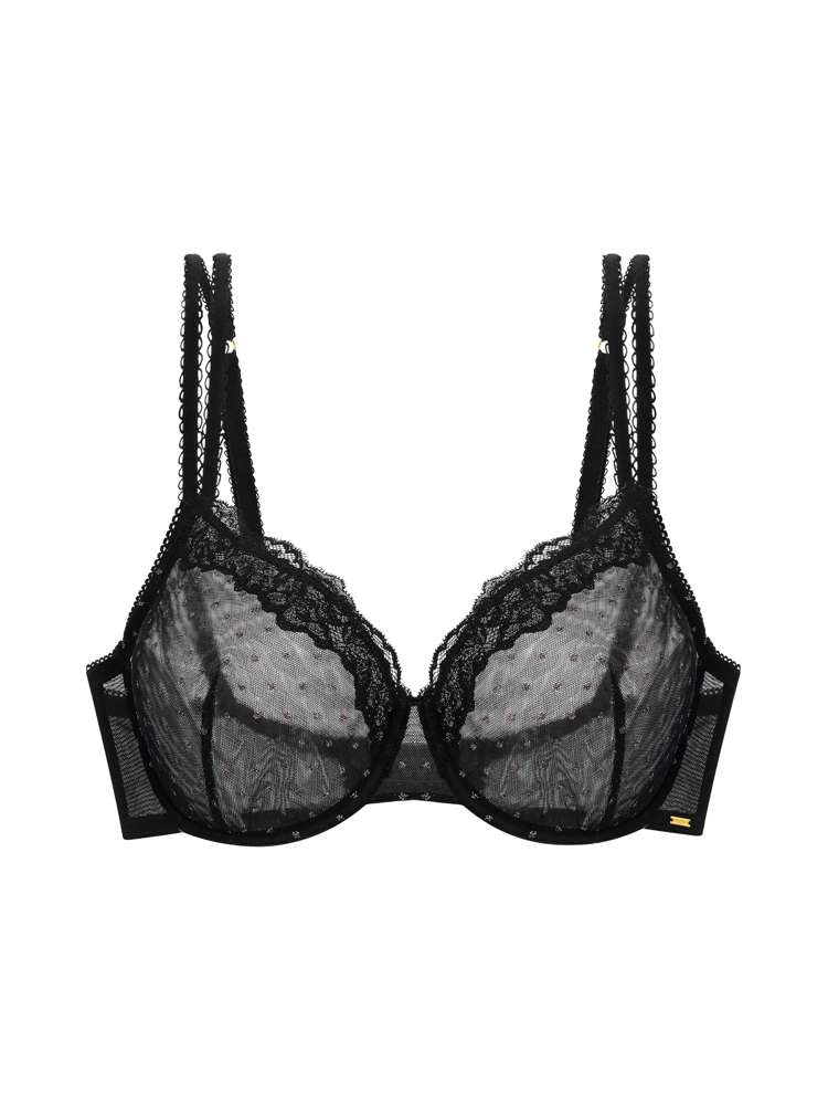 ORIGINS SHIMMER DOT MESH FULL COVERAGE BRA