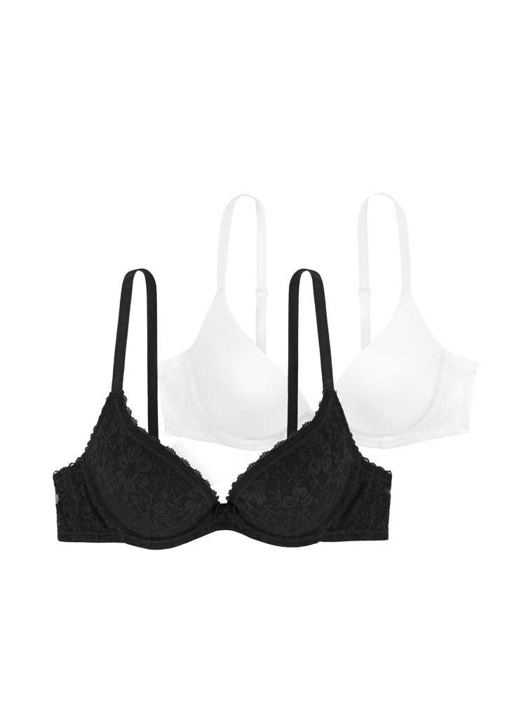 2 PACK SONIA PUSH UP PLUNGE BRA