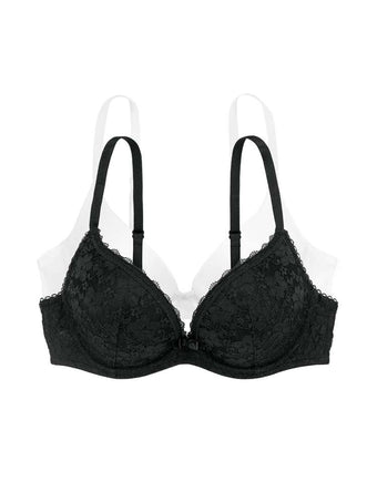Lot de 2 soutiens-gorge push-up plongeant Sonia