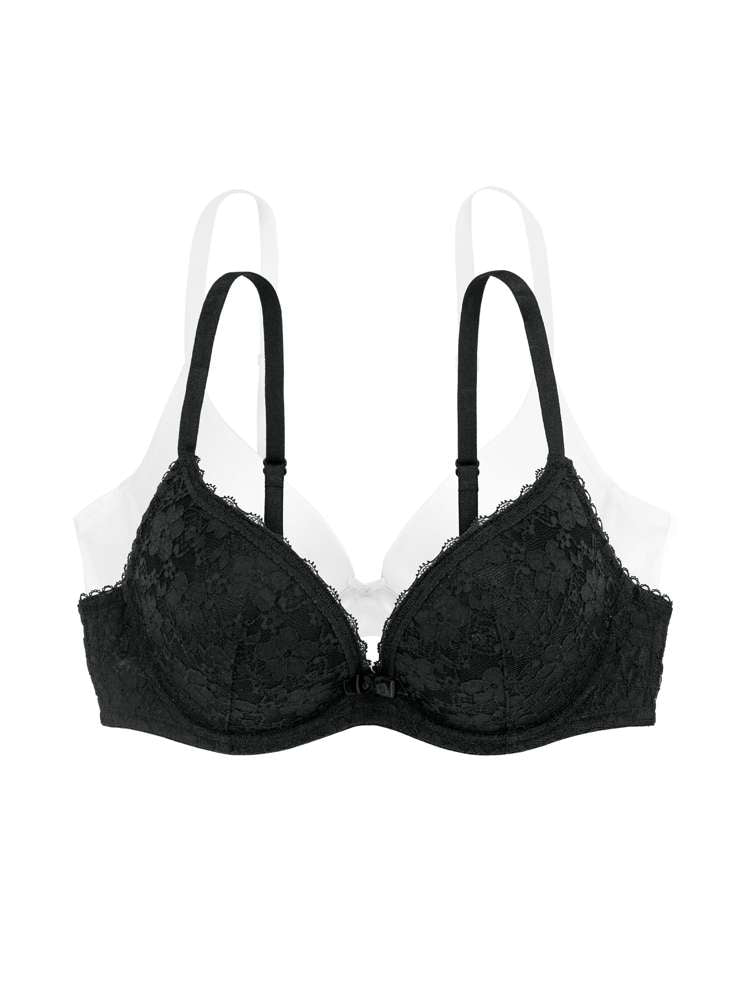 2 PACK SONIA PUSH UP PLUNGE BRA