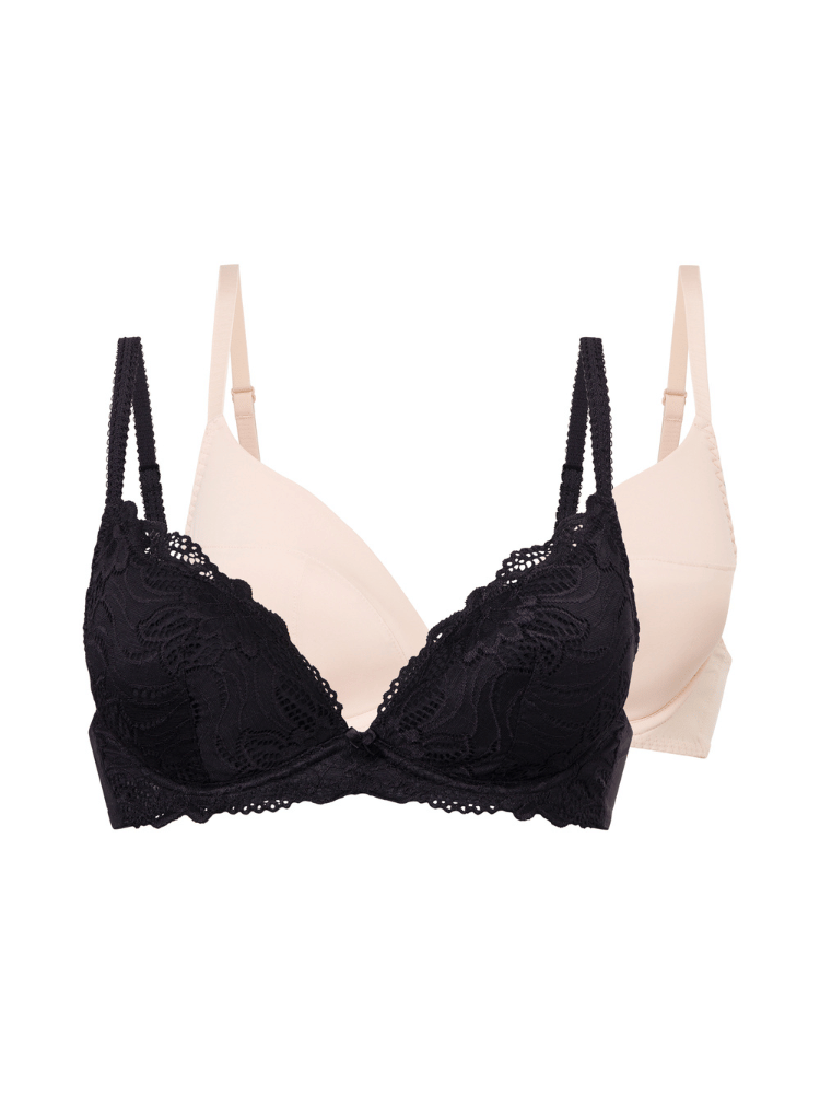2 PACK ANGIE PUSH UP PLUNGE BRA