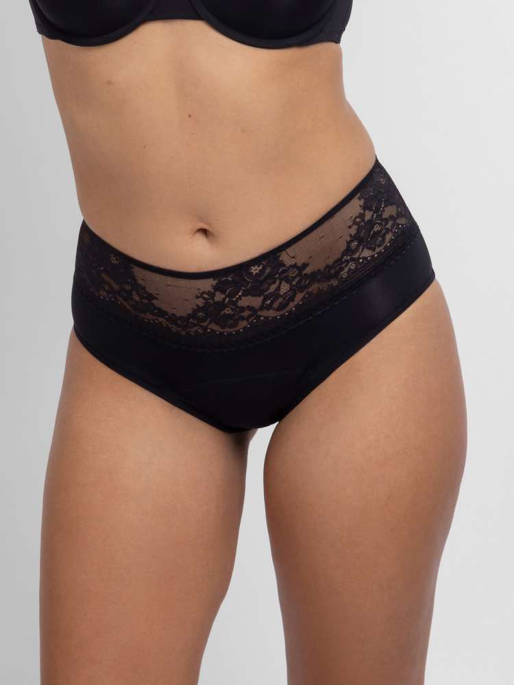 2 PACK PERIOD PANTIES LACE MIDI BRIEF