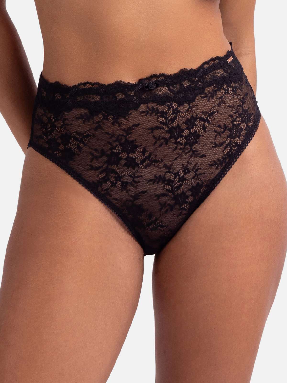 Slip Dorina Origins In Microfibra Stampata Con Bordo In Pizzo. Design Femminile E Comodo Per La Donna. - 4