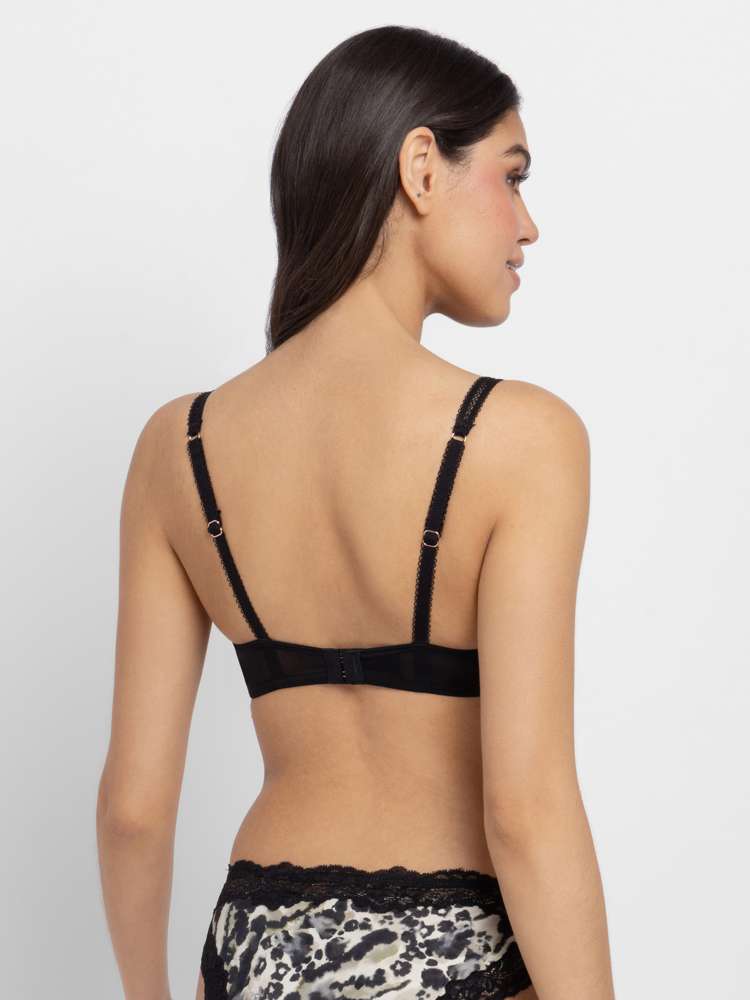 ORIGINS PRINT PUSH UP PLUNGE BRA