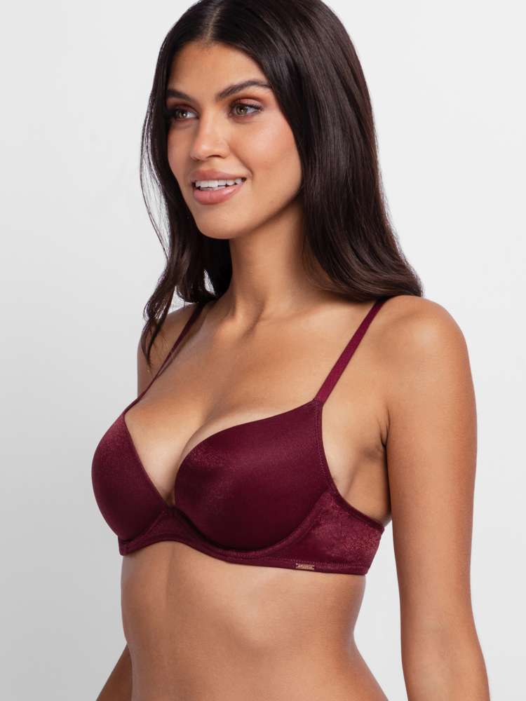ORIGINS SHIMMER MESH PUSH UP PLUNGE BRA