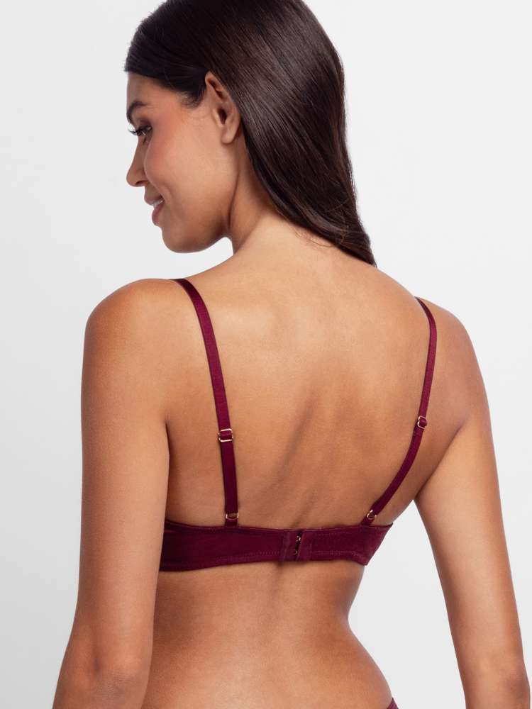 ORIGINS SHIMMER MESH PUSH UP PLUNGE BRA