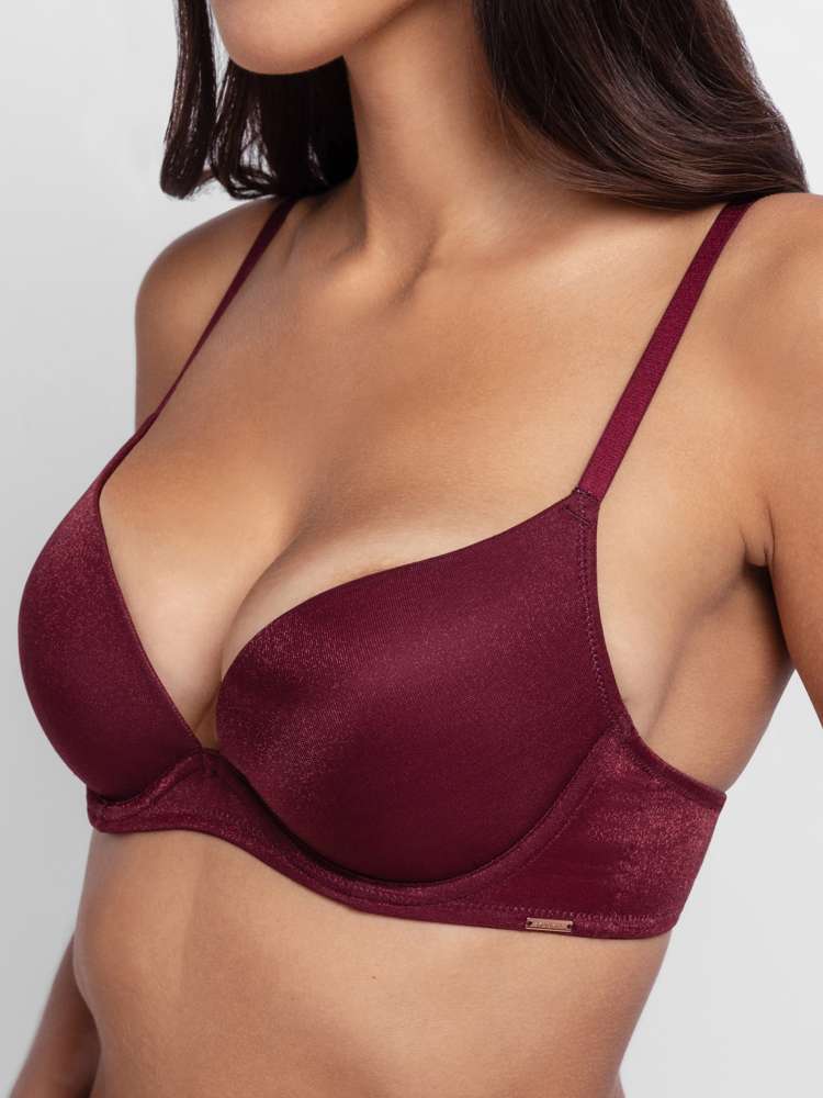 ORIGINS SHIMMER MESH PUSH UP PLUNGE BRA