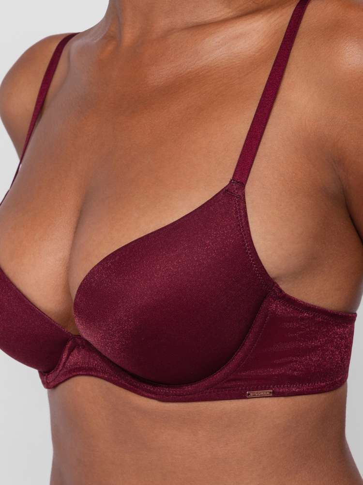 ORIGINS SHIMMER MESH PUSH UP PLUNGE BRA