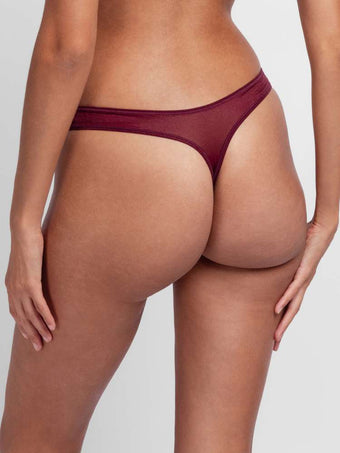 Shimmer Mesh Thong