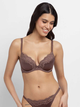 Microfiber Push Up Plunge Bra