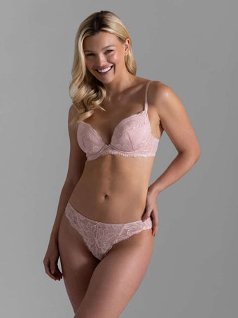 Lace Padded Plunge Bra