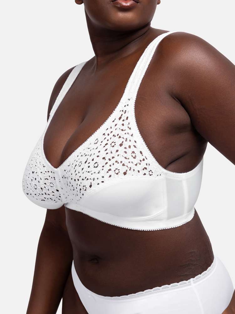 YVONNE NON PADDED BRALETTE WHITE
