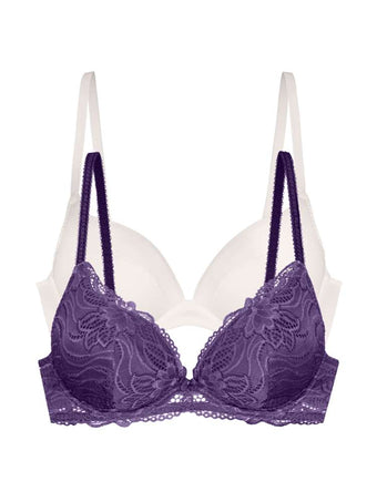 2 PACK ANGIE PUSH UP PLUNGE BRA