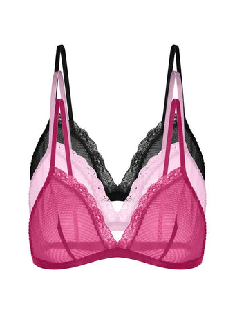3 PACK MISHA NON PADDED BRALETTE
