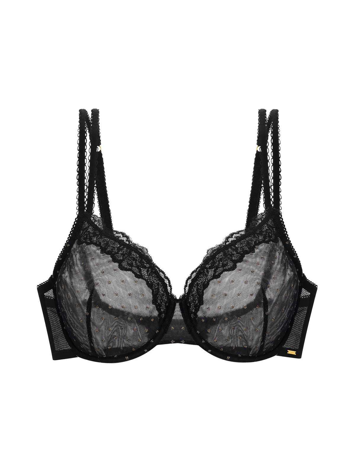 Origins Shimmer Dot Mesh Non Padded Full Coverage Bra