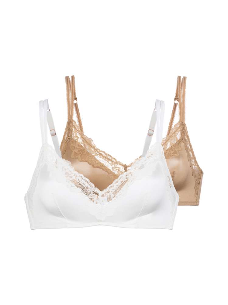 Microfiber Non Padded Bralette - 2 Pack