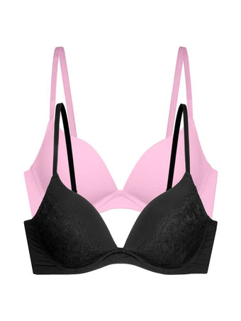 2 PACK WILLA PUSH UP PLUNGE BRA