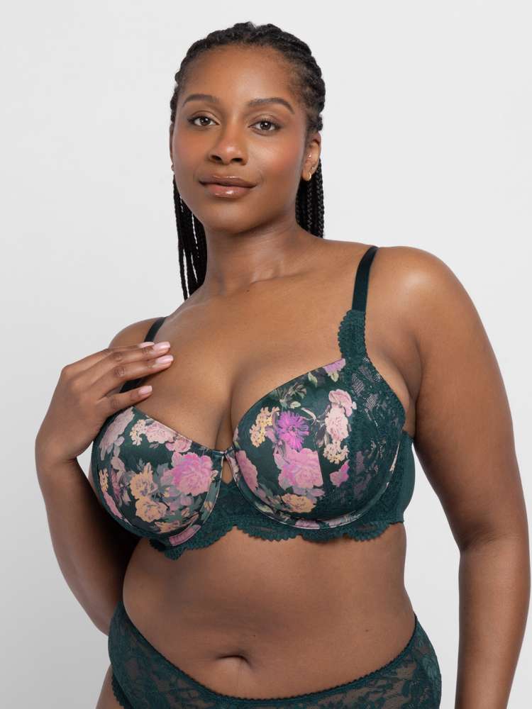 Floral Padded Demi Bra