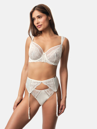 LYRA SATIN SUSPENDER BELT