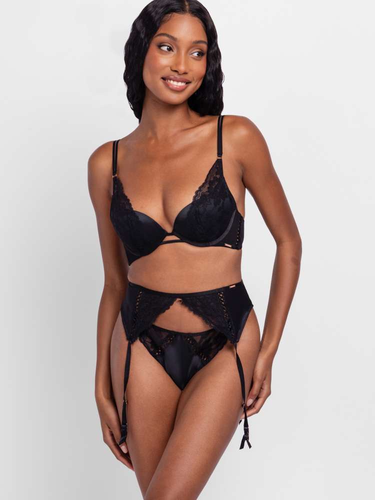 Satin Suspender Belt