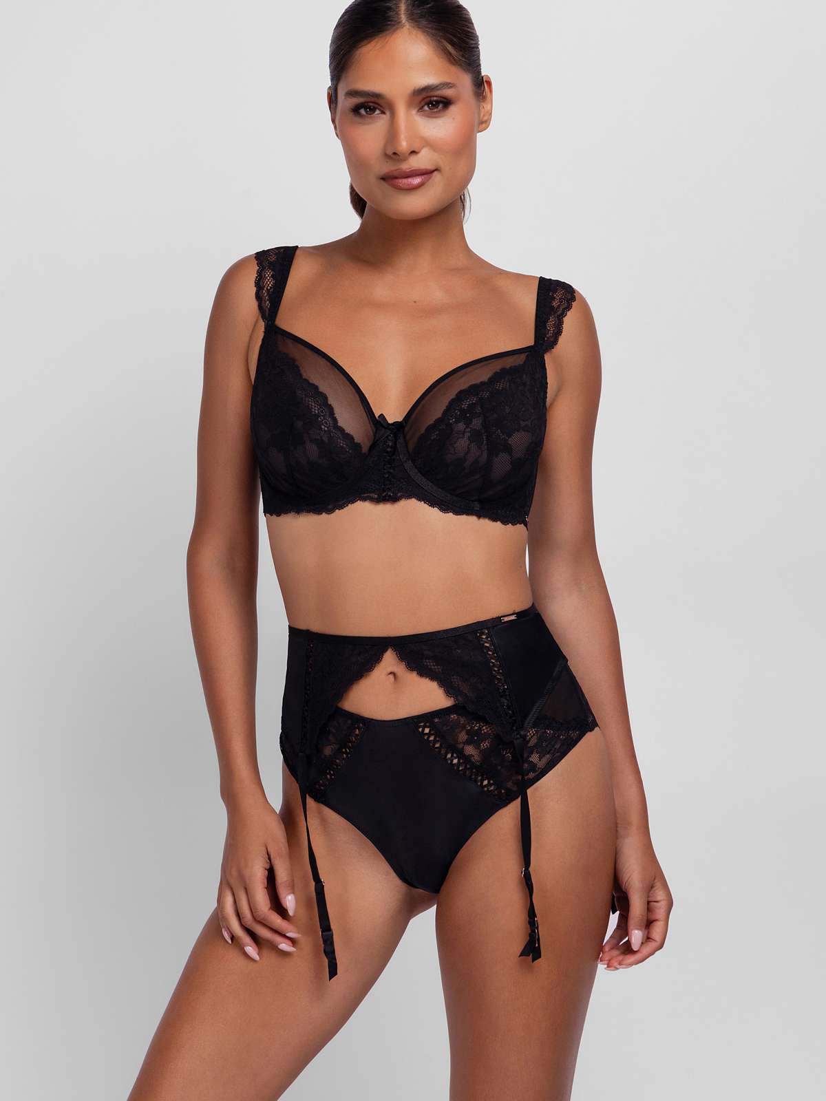 Lyra Satin Suspender Belt