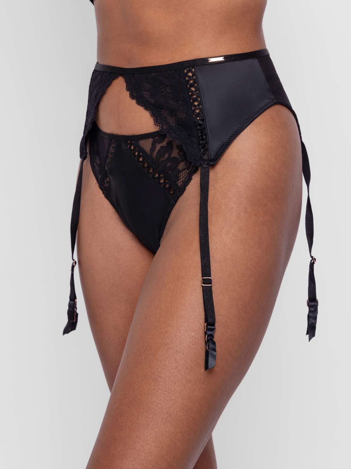 Lyra Satin Suspender Belt
