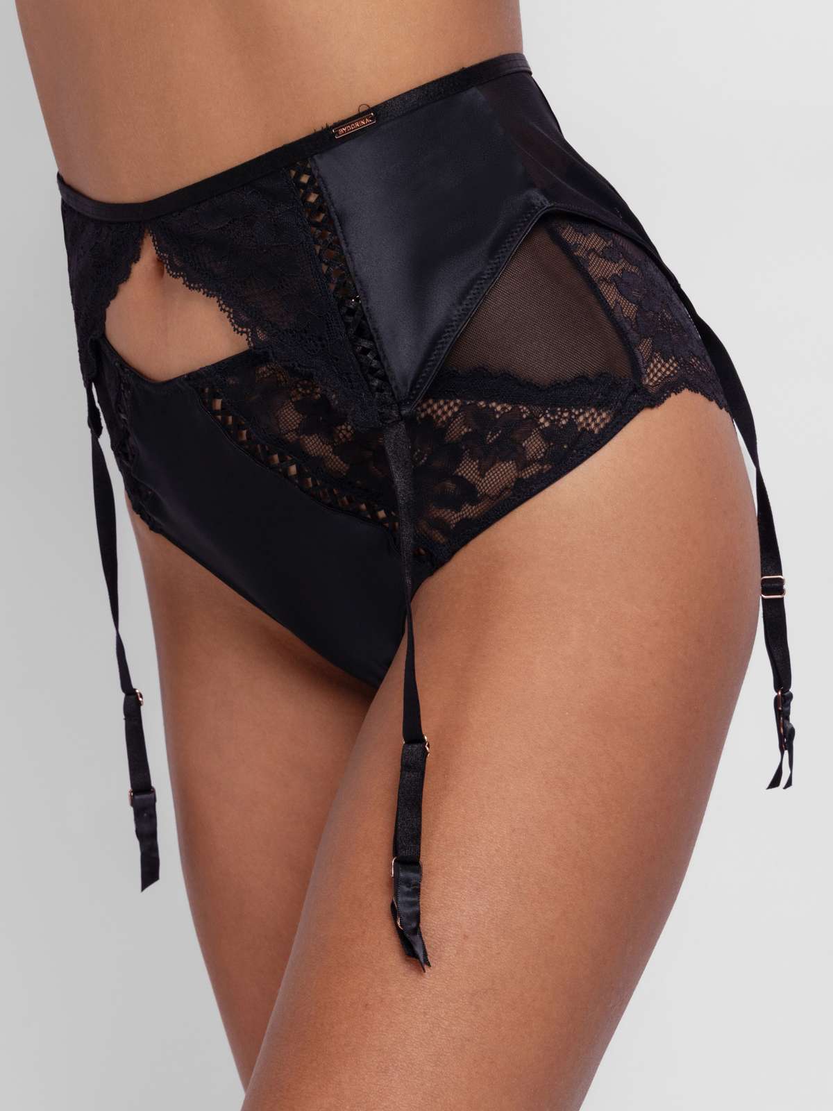 Lyra Satin Suspender Belt
