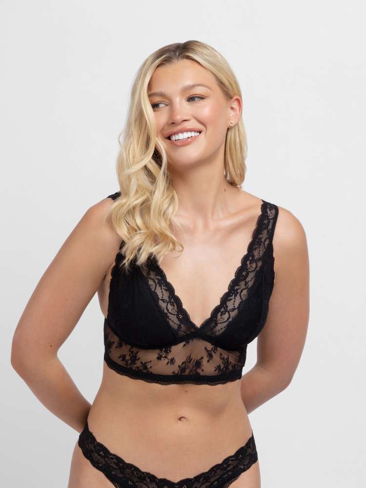Lace Bralette with Removable Pads - 2 Pack