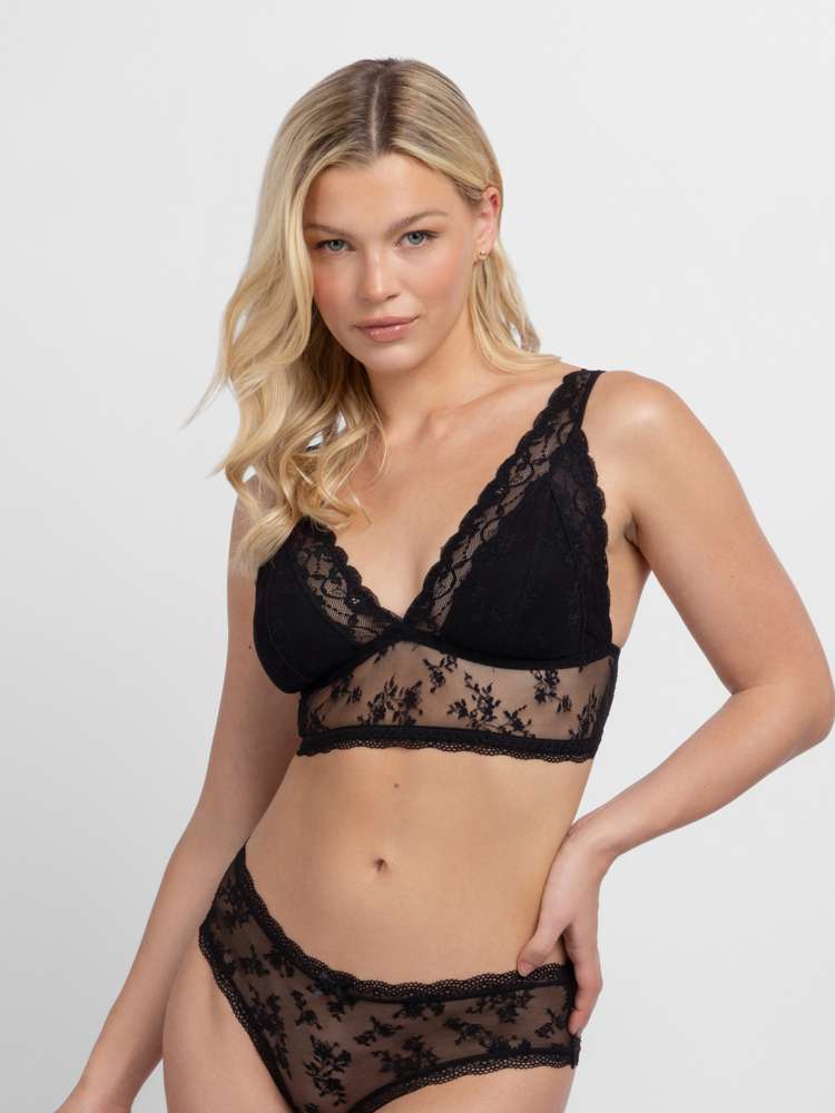 Lace Bralette with Removable Pads - 2 Pack