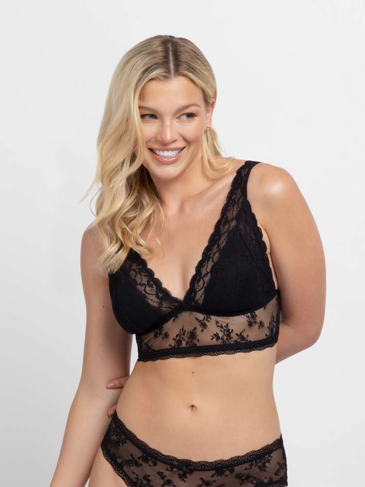 Lace Bralette with Removable Pads - 2 Pack
