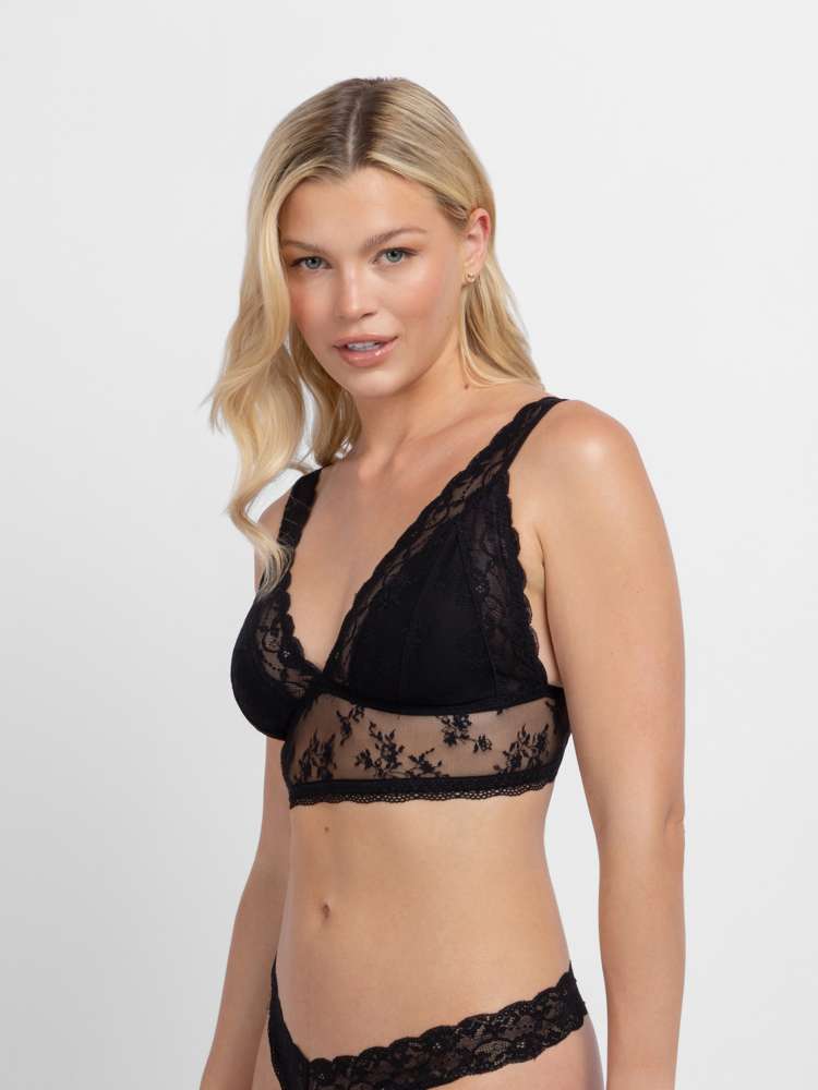 Lace Bralette with Removable Pads - 2 Pack