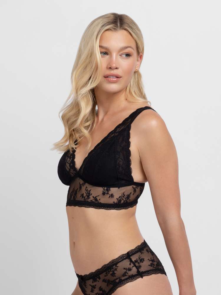 Lace Bralette with Removable Pads - 2 Pack