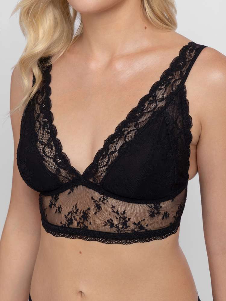 Lace Bralette with Removable Pads - 2 Pack