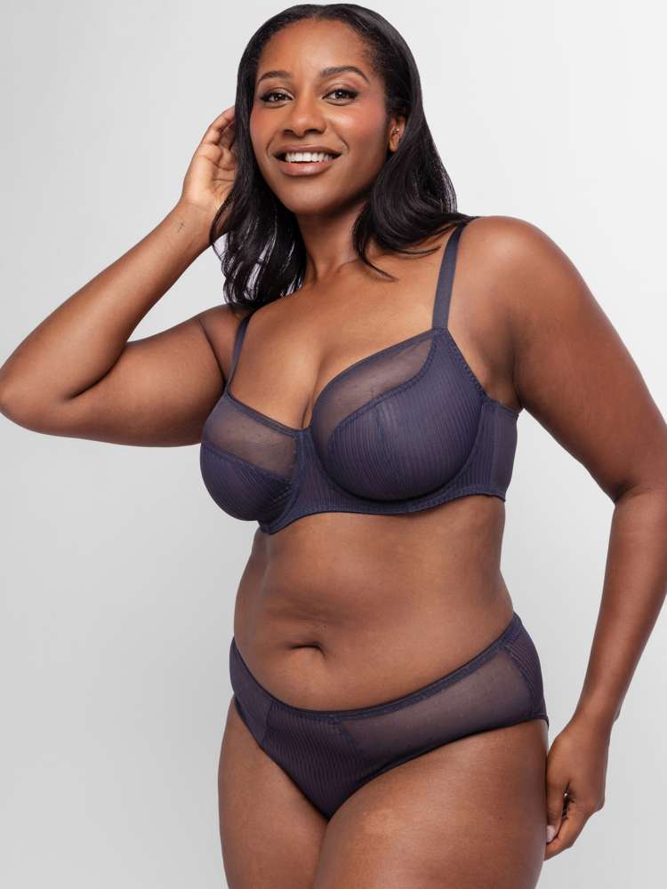 Soutien-gorge push-up plongeant à pois Origins