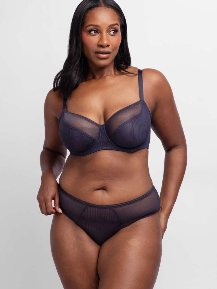 Soutien-gorge push-up plongeant à pois Origins