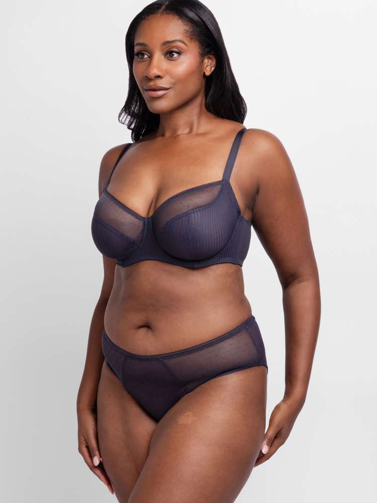 Soutien-gorge push-up plongeant à pois Origins