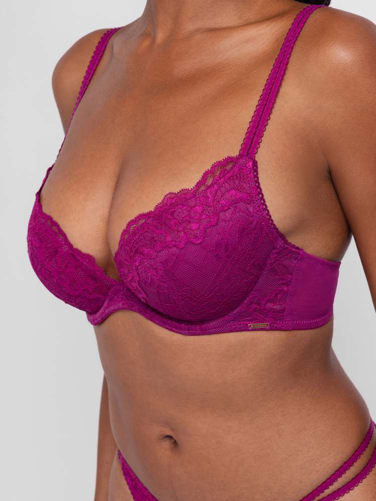 Lace Push Up Plunge Bra