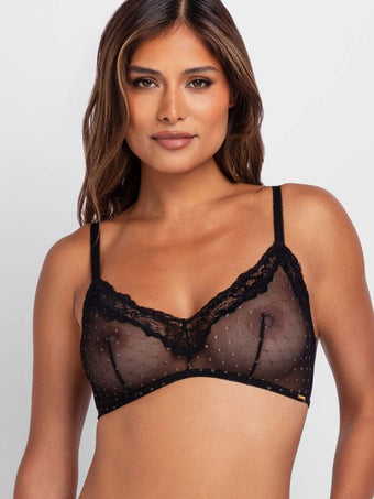 ORIGINS SHIMMER DOT MESH NON PADDED BRALETTE