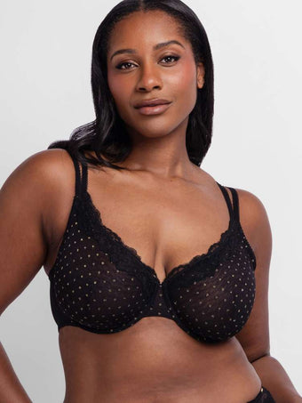 ORIGINS SHIMMER DOT MESH FULL COVERAGE BRA