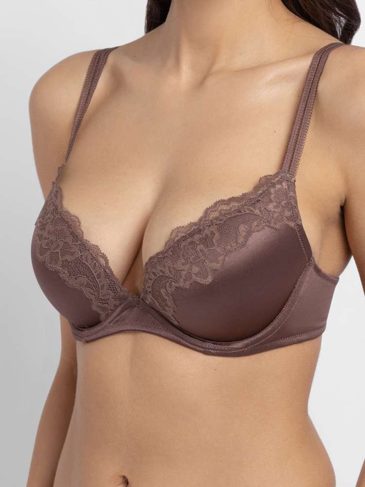 Microfiber Push Up Plunge Bra