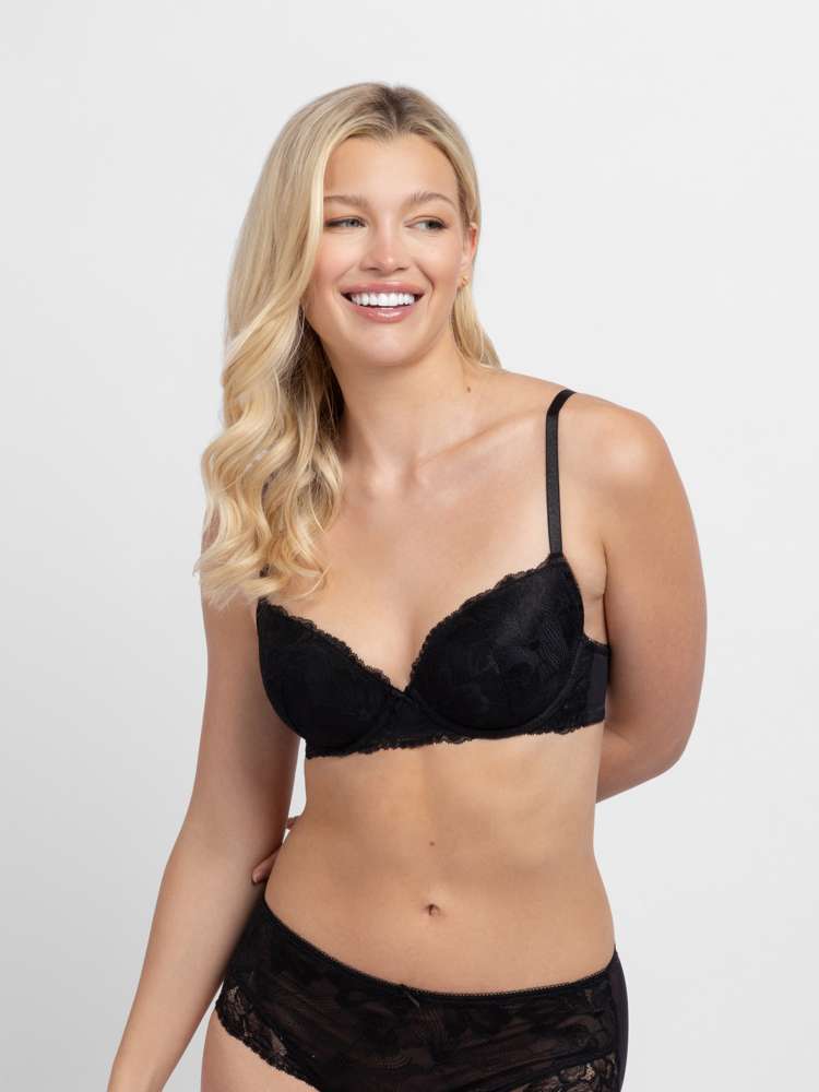 Lace Padded Plunge Bra