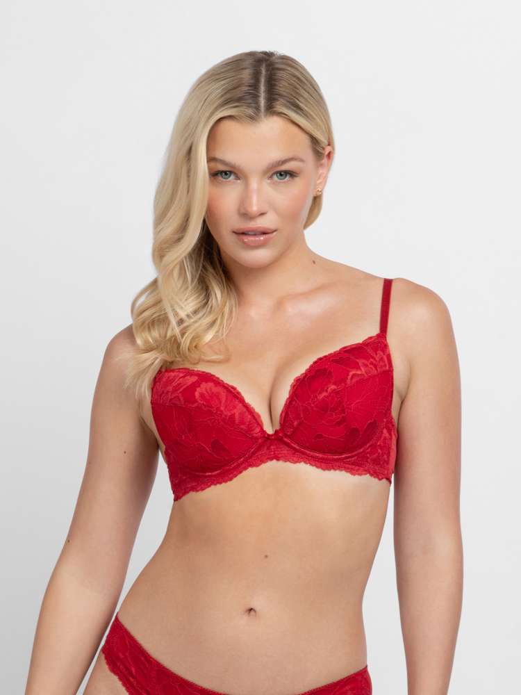 Lace Padded Plunge Bra