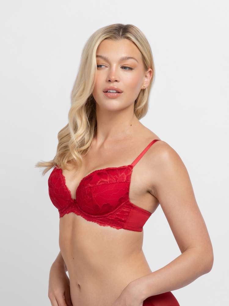 Lace Padded Plunge Bra