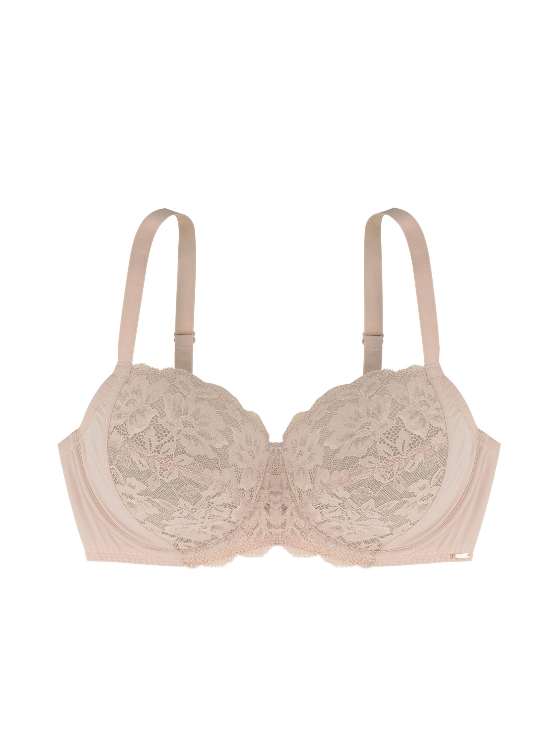 Buy Planetinner Non Padded Non Wired Melange Fabric Super Support Bra -  Peach at Rs.400 online