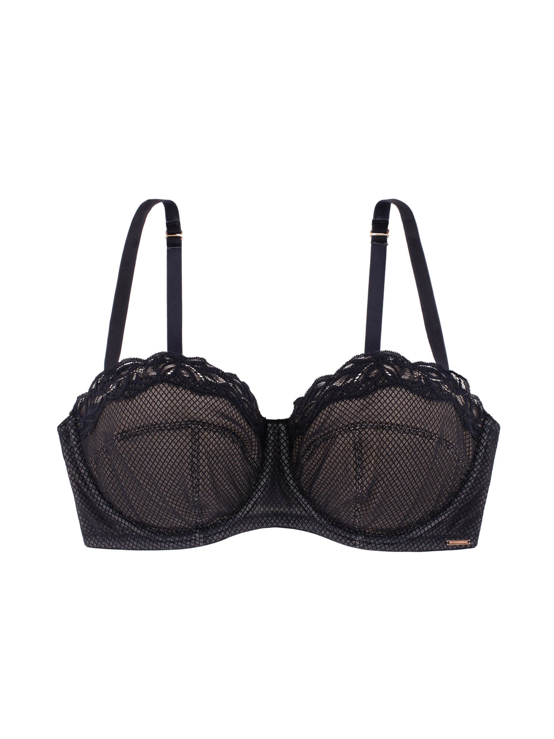 Dorina Exclusive Desiree lace non padded bra with strap detailing in black