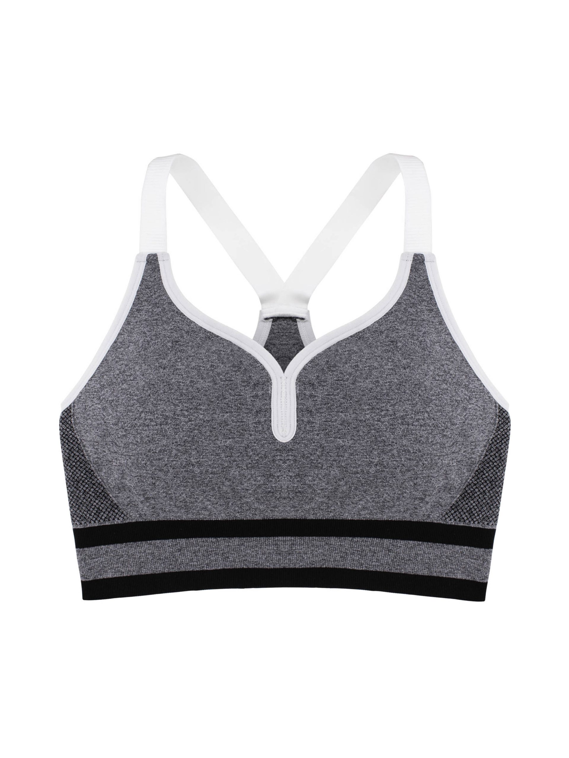 Women's Sports Bra Padded Bra Medium Support Patchwork See Through Solid  Color Black White Mesh Yoga Fitness Running Bra Top Sport Activewear  Breathab